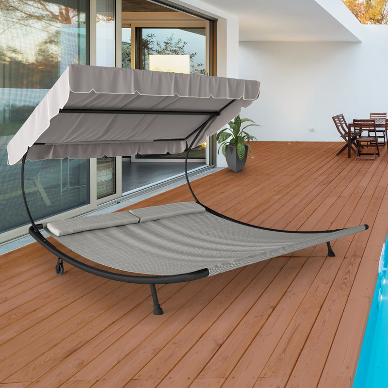 Arlmont & Co. Flanagan Portable Double Hammock Chair with Stand